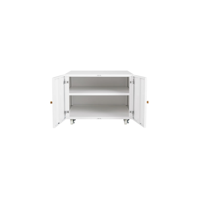 Printerstandaard – Printertafel – Printerwagen – Faxstandaard – Opbergrek – Aluminiumlegering – In Hoogte Verstelbare Schappen – Zwenkwielen Met Rem – Opvouwbaar Design – Wit