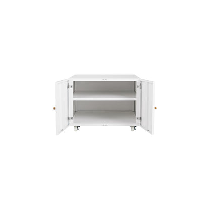 Printerstandaard – Printertafel – Printerwagen – Faxstandaard – Opbergrek – Aluminiumlegering – In Hoogte Verstelbare Schappen – Zwenkwielen Met Rem – Opvouwbaar Design – Wit