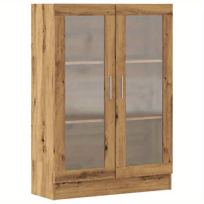 Houten Boekenkast – Handgemaakte Boekenplank – Moderne Opbergkast – Boekenrek – Minimalistische Boekenset – Multifunctioneel – 82,5x30,5x115 cm – Massief Eikenhout – Zwart Accent