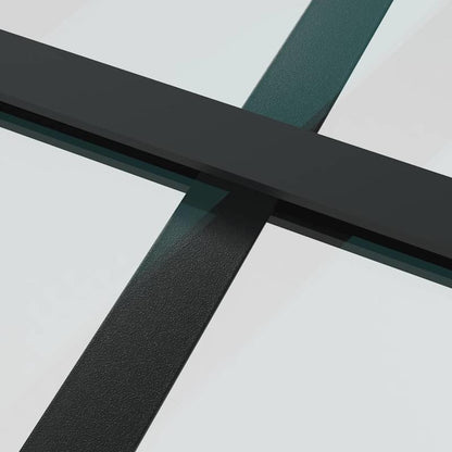 Sliding door met seizure 76x205cm ESG-glass en aluminium Practical, removable, suitable for all seasons