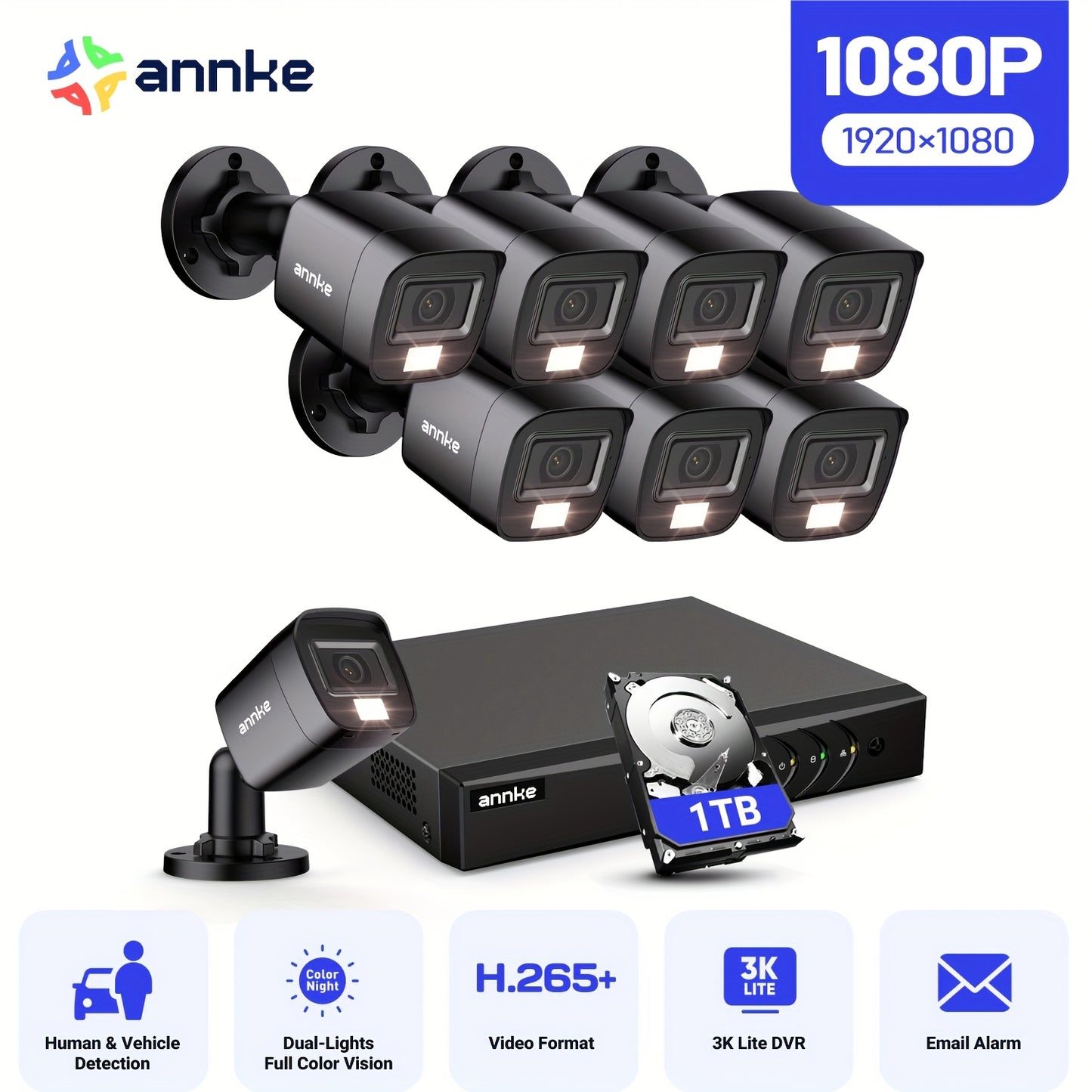 Beveiligingscamera – Camerabewaking – Buitencamera – Bewakingscamera – IP Camera – 4K Dual Lens – Kleurennachtzicht & PoE aansluiting