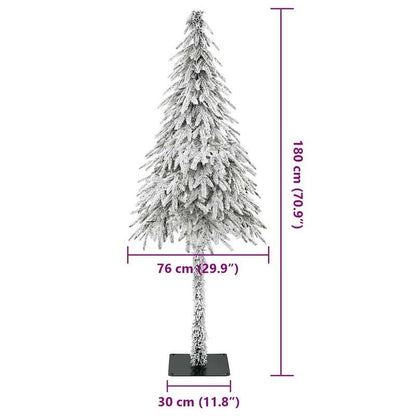 Extra Large 180cm (6ft) Artificial Christmas Tree - Full Floor Decoration with Sturdy Base, No Assembly Required, Realistic Snowy Branches, Heavy-Duty Construction for Living Room, Entryway, Party Decor - Easy Setup Holiday C