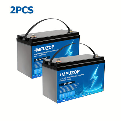 12V 100Ah LiFePO4 Accu – Lithium Batterij – Deep Cycle Accu – Solar Accu – Camper Accu – Slimme BMS – 100A Snelladen – Lange Levensduur