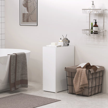 Smalle Opbergkast – Smalle Kast – Opbergsysteem – Badkamerkast – Organizer – Wit – Met Wieltjes – 3 Diepe Vakken & Lade – Metaal – Compact 47x25x66,5 cm