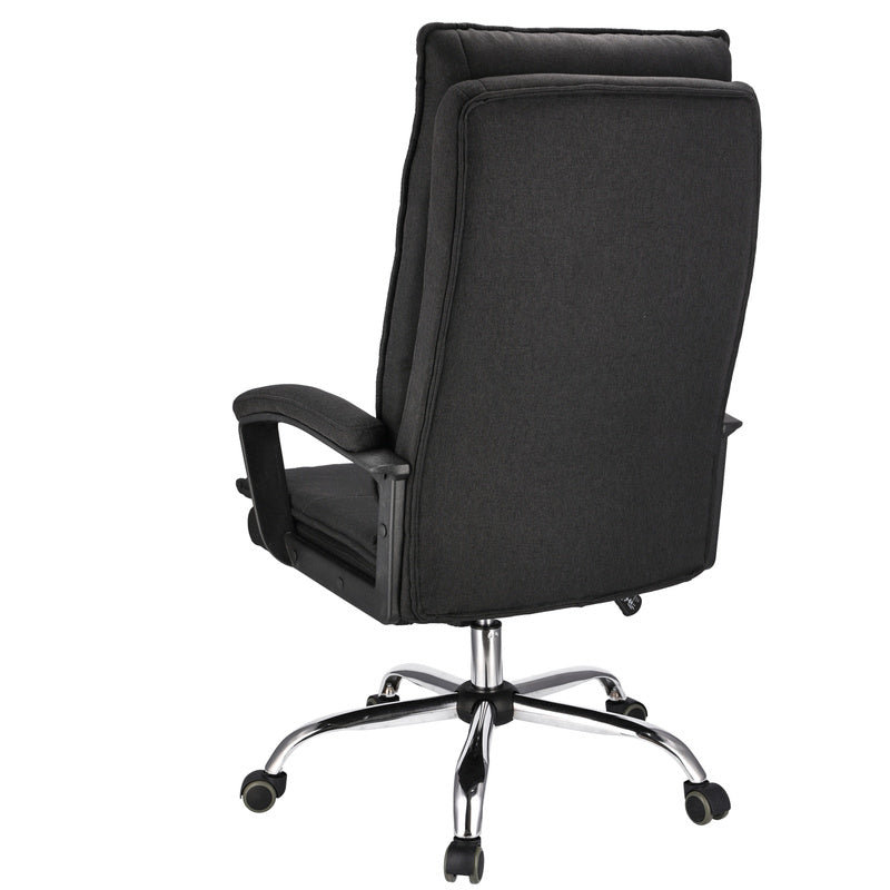 Bureaustoel – Kantoorstoel – Game Stoel – Office Chair – Gamestoel – Zwart Stof – Met Metalen Onderstel – Verstelbare Zithoogte