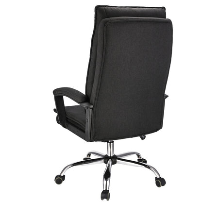 Bureaustoel – Kantoorstoel – Game Stoel – Office Chair – Gamestoel – Zwart Stof – Met Metalen Onderstel – Verstelbare Zithoogte
