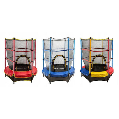 Binnen Trampoline – Mini Trampoline – Fitness Trampoline – Kind Trampoline – Speelgoed Trampoline – Ø 140 cm – Veiligheidsnet & Roze