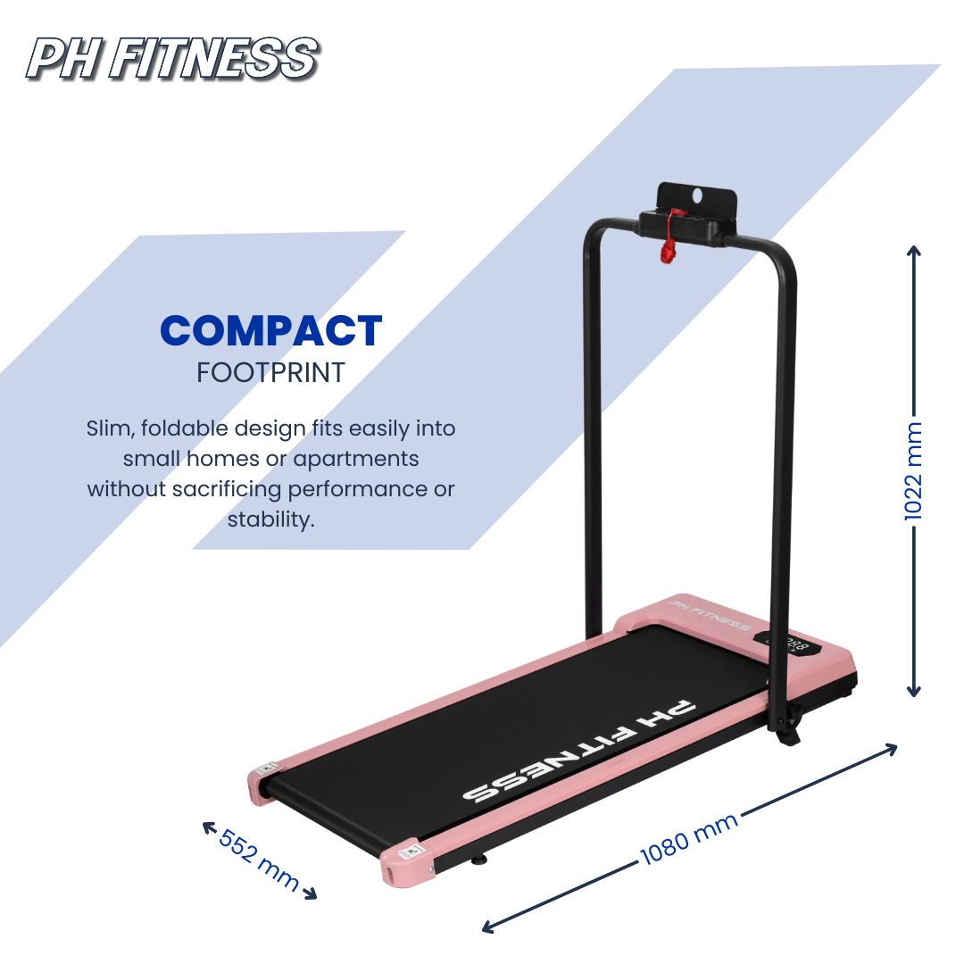 Loopband – Wandelband – Walking Pad – Hardloopband – Treadmill – Inklapbaar Design – 1,3 PK Motor 1-8 km/u – Bluetooth Met FitShow App