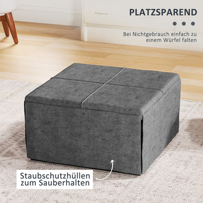 Vouwbed – Opklapbed – Logeerbed – Slaapsysteem – Campingbed – Inclusief Matras – Beschermhoes – 190x69x38,5 cm – Grijs