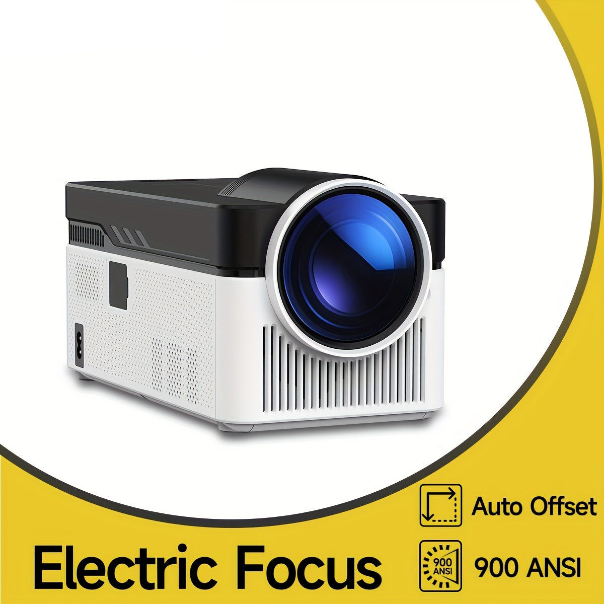 Mini Projector – Beamer – Draagbare Projector – Thuisbioscoop – Presentatie Projector – Full HD 1080p – 900 ANSI Lumen – Auto Keystone Correctie