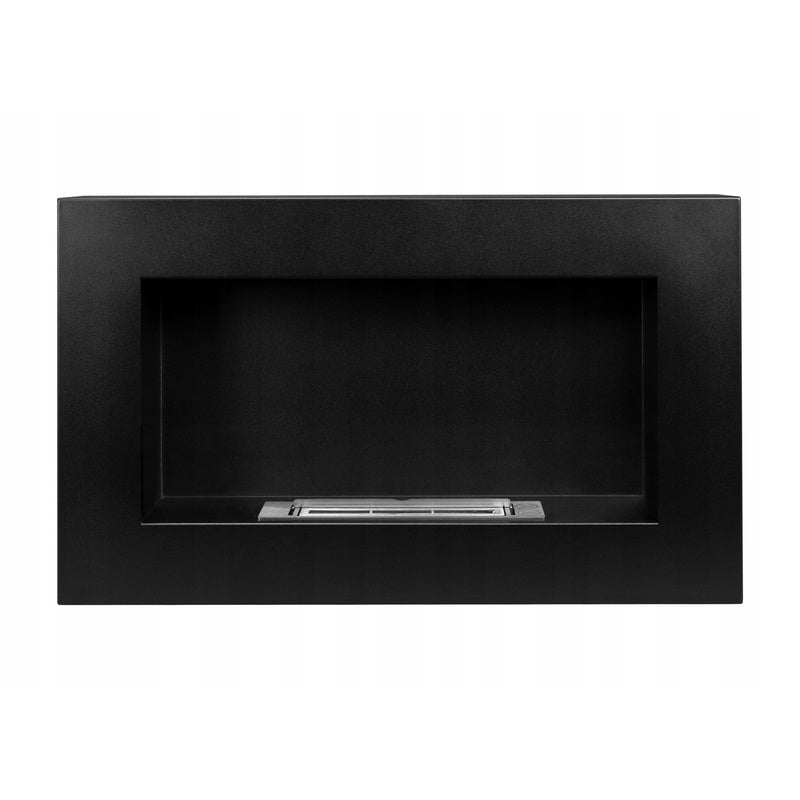 Hanging Biofireplace 65x40x12 cm Box Black Structural Matte