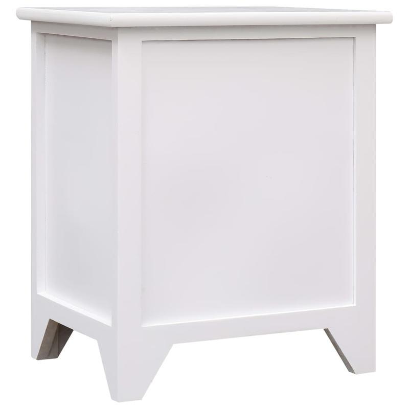 Set of 2 bedside tables with 2 white drawers