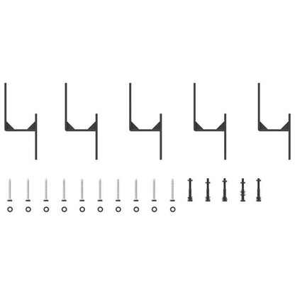 Schuifdeur Set – Schuifdeursysteem – Kamerverdeler – Afscheidingsdeur – Binnendeur Schuifdeur – 200 cm Stalen Rail – Matzwarte Industriele Afwerking