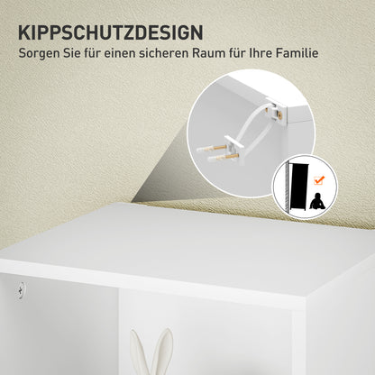 Boekenkast – Boekplank – Opbergkast – Wandrek – Stellingkast – Wit Houten Design – 5 Verstelbare Planken – Compact Hoogte 133,5 cm