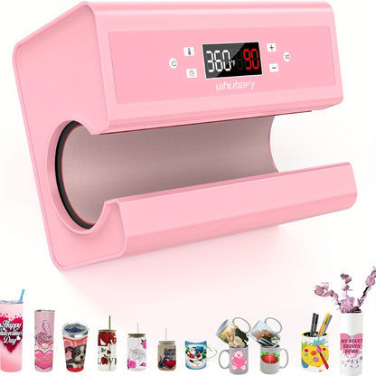 Auto Tumbler Heat Press Machine – Warmtepers – Sublimatiepers – Bekers Pers – Mokken Pers – Lichtroze – Snel Op Temperatuur – Gelijke Warmteverdeling