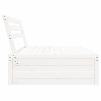 Buitensofa – Tuinbank – Loungebank – Patio Meubel – Terrasbank – Massief Grenen – Weerbestendig Design – Comfortabele Schuimkussens – Wit 120x80 cm