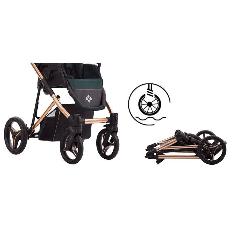 Kinderwagen – Wandelwagen – Buggy – Combi Wagen – 2-in-1 – Grote Wielen – Verstelbare Zitting