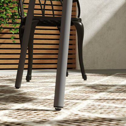 Eettafel Steel – Dinertafel – Balkontafel – Metaal Tafel – Industriële Tafel – Stevig Stalen Frame – Compact 80x80 cm Voor 4 Personen