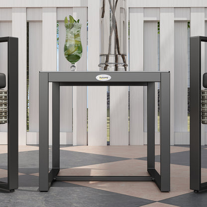 Loungeset – Tuinset – Balkonset – Bistroset – Loungemeubilair – Lichtgrijs – Weerbestendig PE Rattan – Glasplaat Bijzettafel