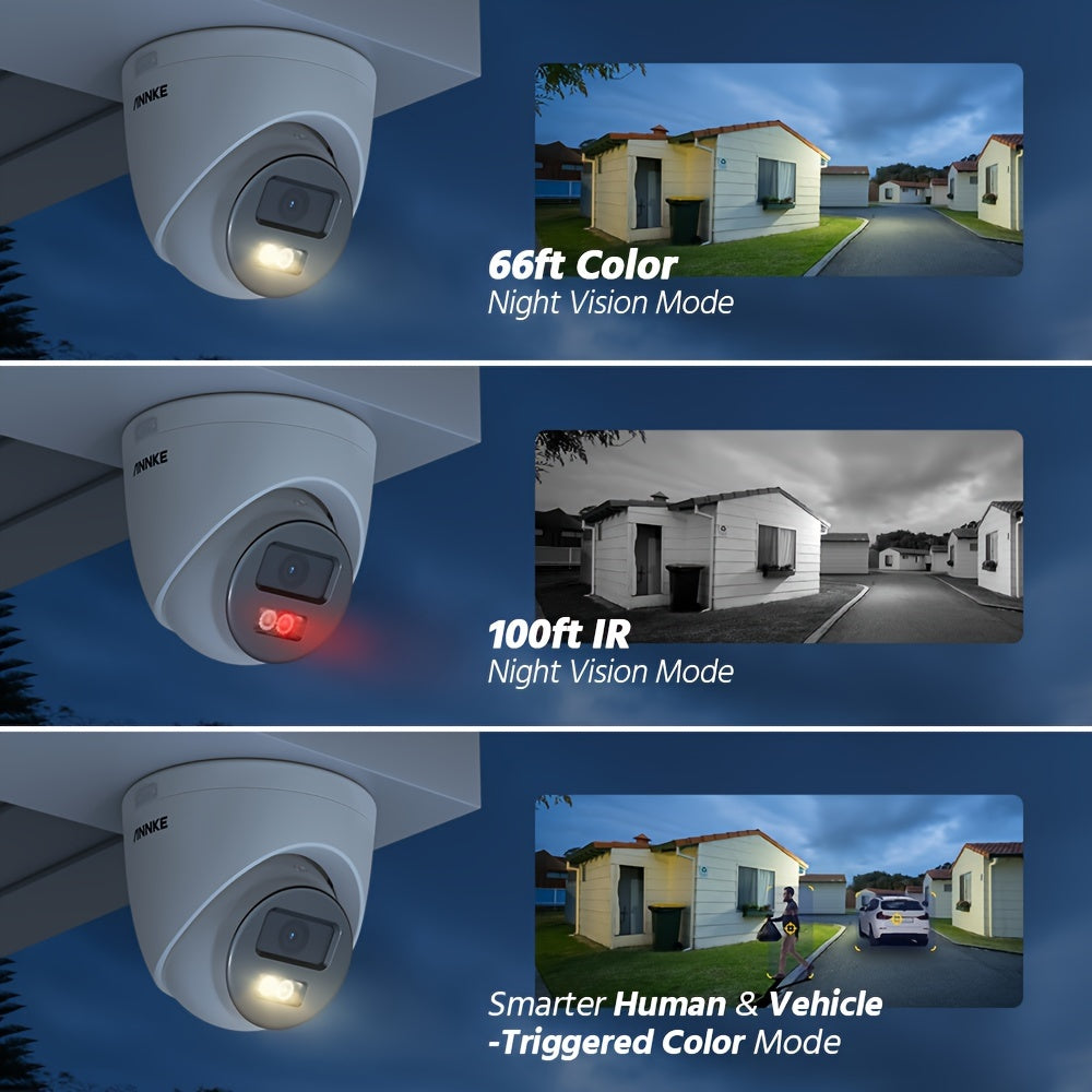 Beveiligingscamera Set – Camerabewaking – Bewakingscamera – IP Camera Set – CCTV Systeem – 4 x 3K PoE Camera’s – 1TB Opslag – Kleurennachtzicht & Persoons- en Voertuigdetectie