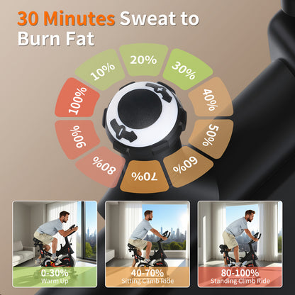 Hometrainer – Fitnessfiets – Indoorfietser – Exercise Bike – Fitnessapparaat – Magnetische Weerstand – Verstelbaar Zadel en Stuur – Max 150 kg Belastbaar