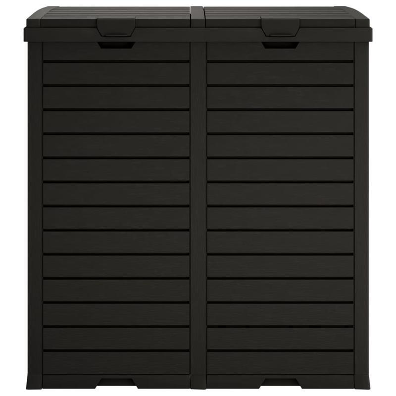 Buitenprullenbak – Tuinafvalbak – Afvalcontainer – Gft Bak – Recyclagebak – Zwart – Weerbestendig Polypropyleen – Ventilatie & Stabiele Poten – 78x41x86 cm