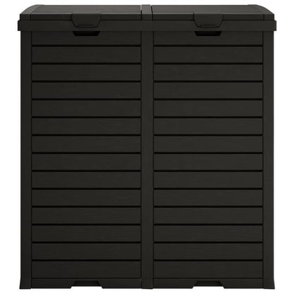 Buitenprullenbak – Tuinafvalbak – Afvalcontainer – Gft Bak – Recyclagebak – Zwart – Weerbestendig Polypropyleen – Ventilatie & Stabiele Poten – 78x41x86 cm
