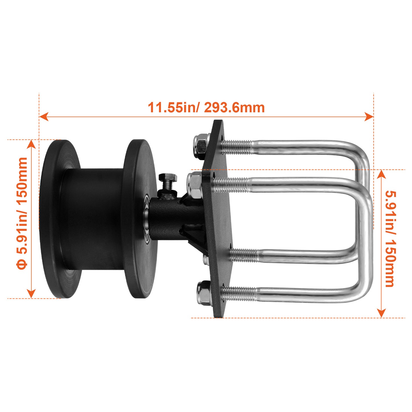 Schuifpoortaccessoires – Schuifpoort Kit – Schuifpoort Systeem – Schuifdeur Wielen – Poortrails – H-vormige Groef – Sterke Metalen Beugels – Geruisloze Nylon Wielen