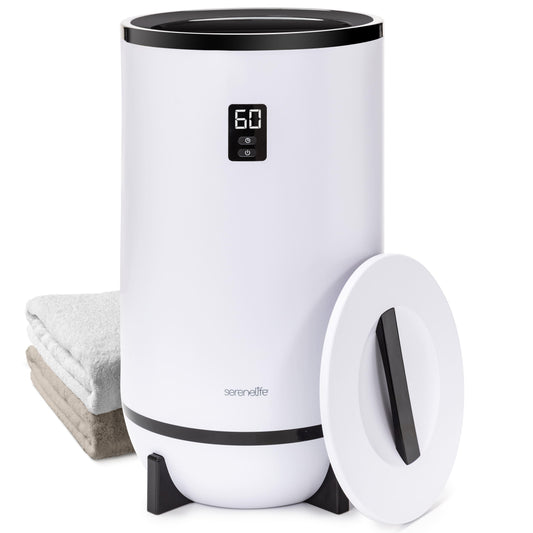 Handdoekwarmer – Elektrische Handdoekverwarmer – Handdoekdroger – Badkamerverwarmer – Handdoekverwarmer Compact – Timer Met Automatische Uitschakeling – Zwart