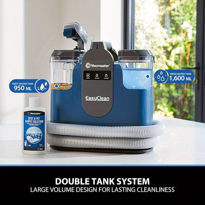 Tapijtreiniger – Vlekkenreiniger – Bankreiniger – Meubelreiniger – Zetelreiniger – 500W Verwarmerfunctie – 1,6L Waterreservoir – Lichtgewicht Compact