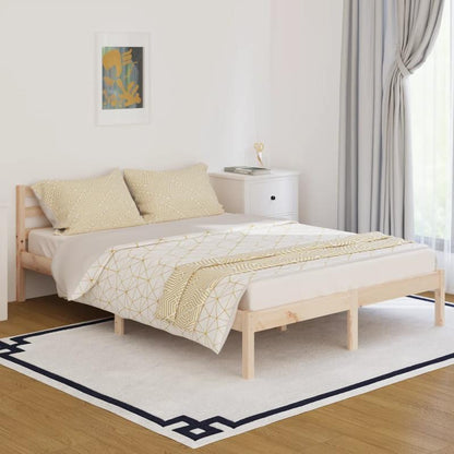 Houten Bedframe – Bedframe Massief Hout – Ledikant – Bedbodem – Slaapkamermeubel – Bruin – Massief Grenenhout – 140x200 cm – Eenvoudige Montage – Traditioneel Design