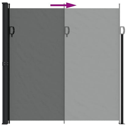 Zonnescherm – Zijzeil – Uitschuifbare Zonwering – Patio Overkapping – Schaduwdoek – Antraciet – 200 x 500 cm – Weerbestendig & Verstelbaar