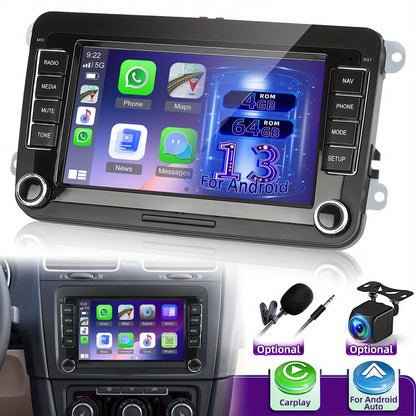 Android Carplay Autoradio – Android Car Radio – Auto Multimediaplayer – Auto Navigatiesysteem – Android Infotainment Systeem – 7 Inch HD Touchscreen – Draadloze Carplay & GPS Navigatie