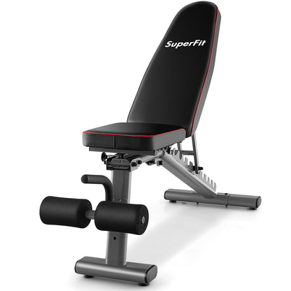 Fitnessbank – Halterbank – Trainingsbank – Buikspierbank – Bench Press – Verstelbaar en Inklapbaar – Max. Belastbaar tot 300 kg