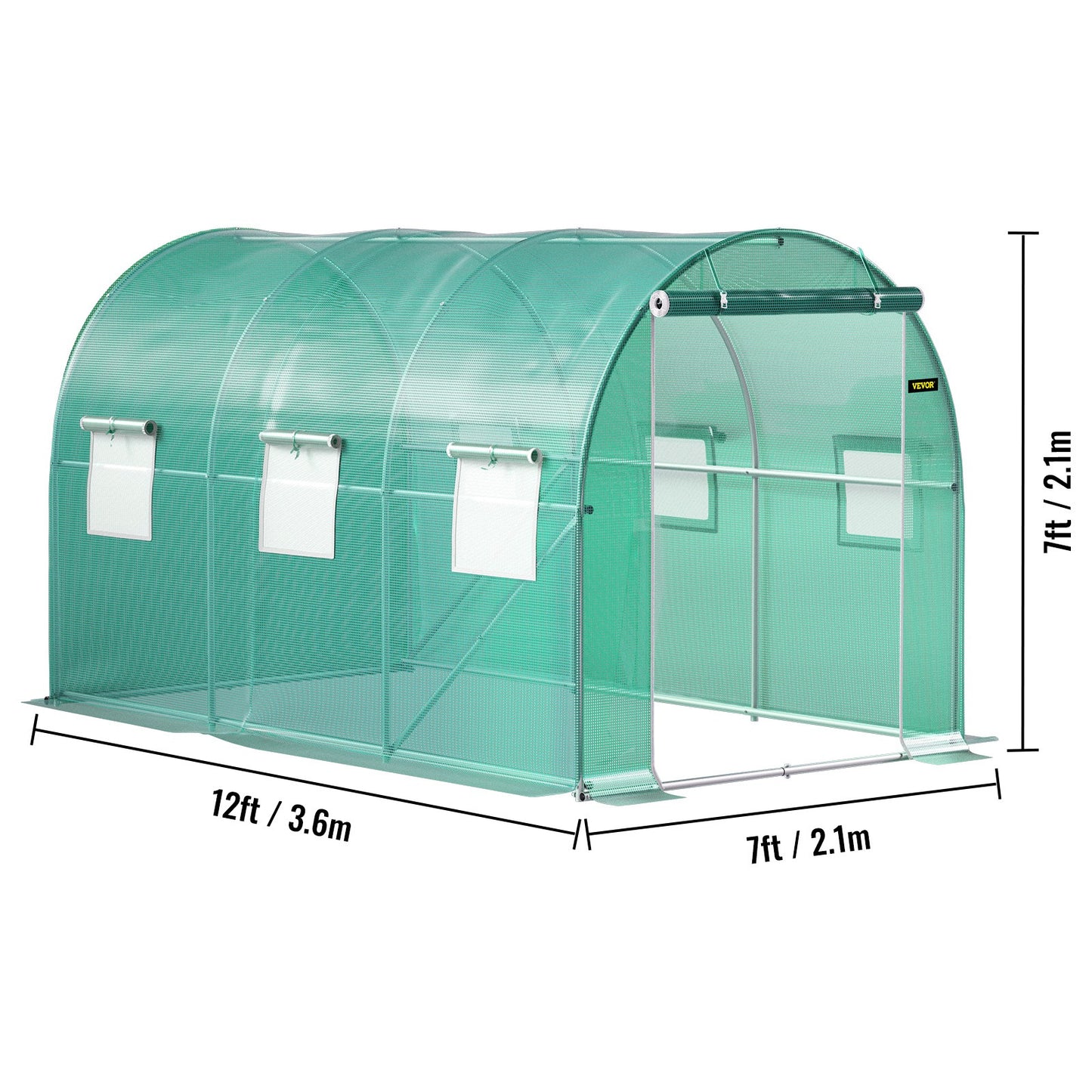 Walk-in Tunnel Kas – Tunnelkas – Kweekkas – Groentenkas – Plantenkas – Gegalvaniseerd Stalen Frame – Waterdichte UV-bestendige PE-folie