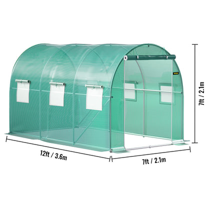 Walk-in Tunnel Kas – Tunnelkas – Kweekkas – Groentenkas – Plantenkas – Gegalvaniseerd Stalen Frame – Waterdichte UV-bestendige PE-folie
