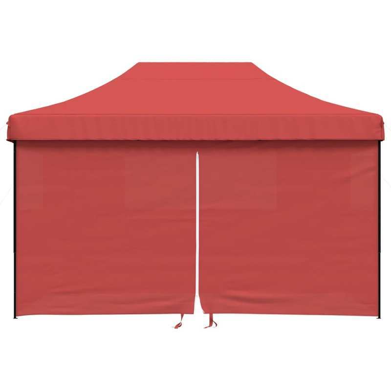 Partytent – Vuurbescherming Tent – Buitentent – Evenemententent – Bordeauxrood – Uitklapbaar – Waterafstotend Stof – Lichtgewicht Metaal Frame