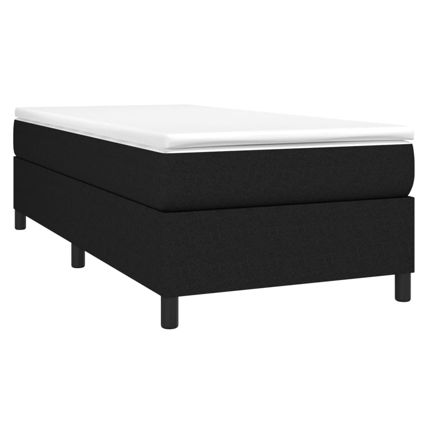 Bed frame without mattress Black 100x200 cm fabric, Bed Frame with Slat Support Platform Bed Frame (without Mattress) for Bedroom