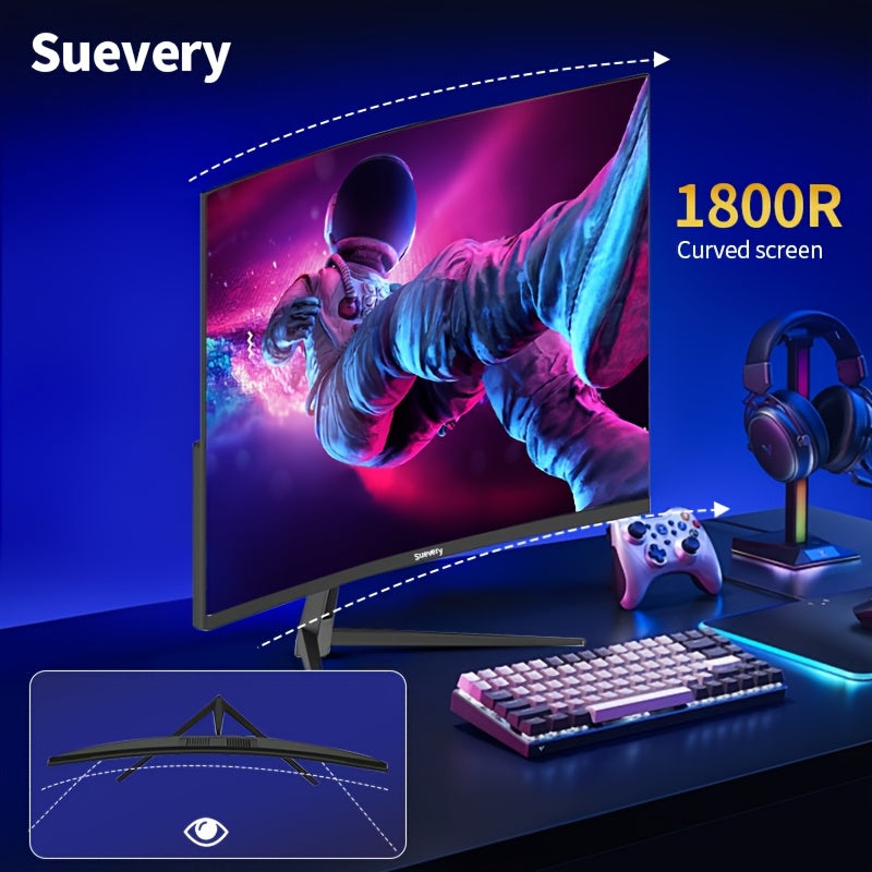 34 inch Curved Monitor – Ultrawide Scherm – Gaming Monitor – LED Display – Computer Monitor – 4K Resolutie – 144Hz Verversingssnelheid