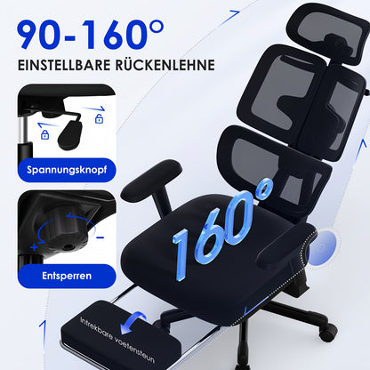 Bureaustoel – Bureaustoelen – Office Chair – Gamestoel – Kantoorstoel – 200 kg Draagvermogen – 6D Verstelbare Armleuningen