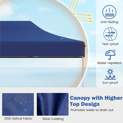 Partytent – Paviljoen – Easy-Up Tent – Vouwtent – Feesttent – 3x4,5 m – Waterafstotend Oxfordmateriaal – Verstelbare Hoogte