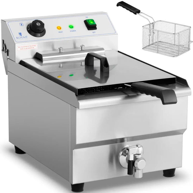 Friteuse – Frituurpan – Elektrische Frituurpan – Diepvriespan – Koude Zone – 16 Liter Capaciteit – 6000 Watt Vermogen