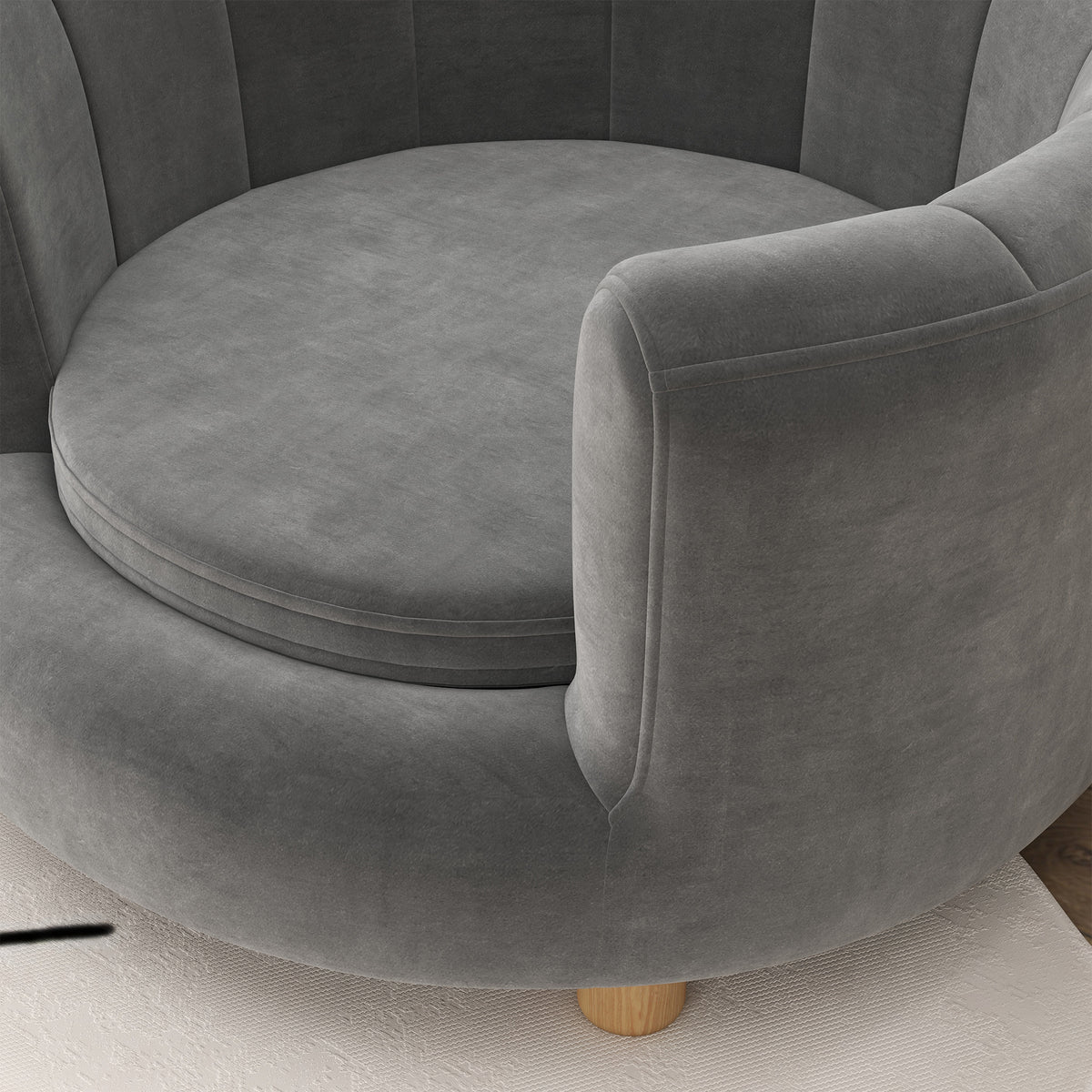 Huisdierbed – Dierenmand – Hondenbed – Kattenbed – Verhoogd Bed – Grijs – Houten Poten – Flanellen Hoes – Afneembaar Kussen