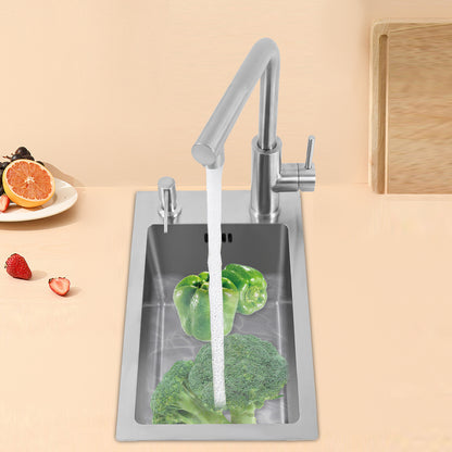 TOOL1SHOOO Polished Stainless Steel Kitchen Sink - Large Capacity, Easy Installation for Kitchens, Dining Rooms, Bars, Restaurants, Garages, Caravans, Mobile Food Preparation & Cleaning Equipment, Commercial Sinks
