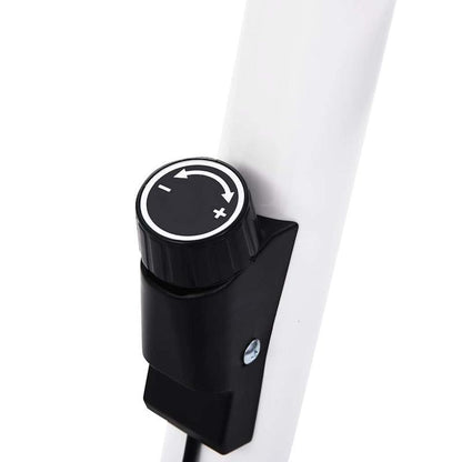 Hometrainer – Fitnessfiets – Indoor Fiets – Soepele Weerstand – Blanco – Compact Ruimtebesparend – Robuuste Stalen Basis
