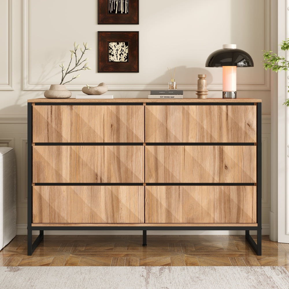 Dressoir – Opbergkast – Buffetkast – Ladekast – Meubel – Modern Design – Matzwart Wit – Stevig Metaal – Hoge Deuren Met Lades – Eenvoudige Montage
