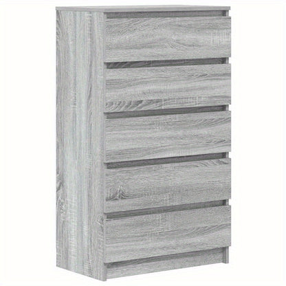 Ladekast – Kast – Opbergkast – Ladeblok – Ladekast Sonoma Grijs – Geperst Hout – 60x36x103 cm