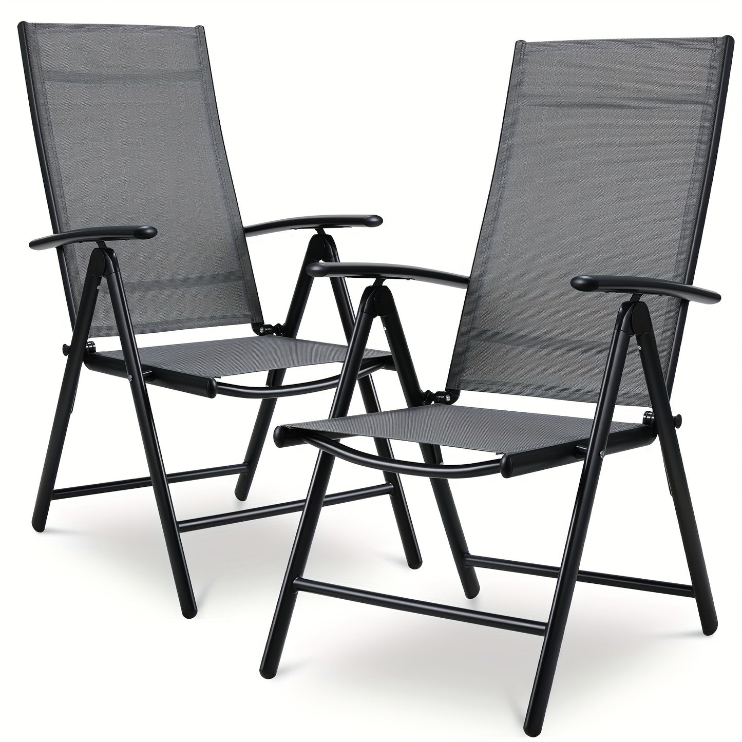 Tuinstoelen – Balkonstoel – Campingstoel – Tuinstoel – Verstelbare Stoel – Aluminium Frame – 7-Standen Rugleuning – Inklapbaar – Max. 120 kg Belastbaar