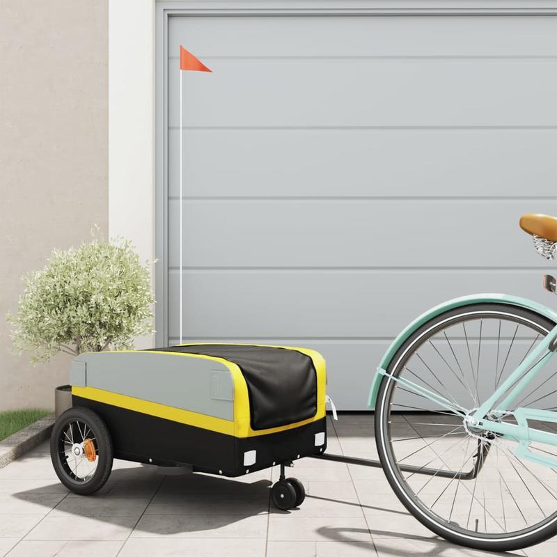 Fietskar – Fietsaanhanger – Bagagekar – Lastenkar – Aanhangwagen – 30 kg Draagvermogen – Stabiel IJzeren Frame