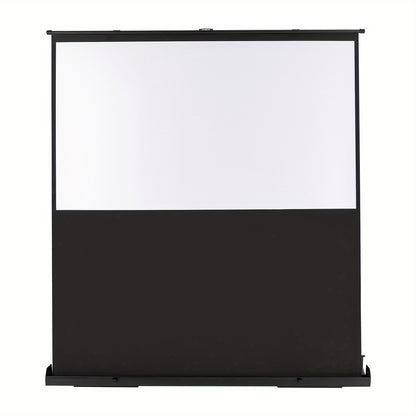 Projectiescherm – Draagbaar Scherm – Opvouwbaar Scherm – Presentatiescherm – Filmscherm – 80 Inch – Lichtgewicht Aluminium Frame – Stabiele Draaibare Voeten – Zwart